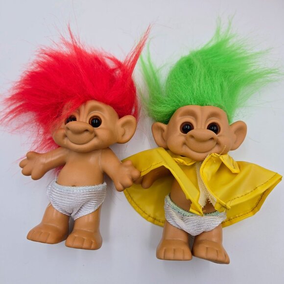 Vintage Troll Doll Lot Of 14 Forest Troll Dan 1986 Soma Dolls Read - Picture 4 of 16